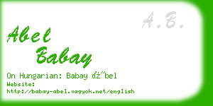abel babay business card
